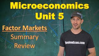 Microeconomics Unit 5 COMPLETE Summary  Factor Markets [upl. by Eelsha]