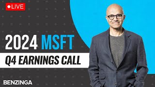 🔴WATCH LIVE Microsoft Q4 2024 Earnings Call  MSFT [upl. by Oilasor]