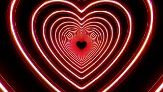 Heart Tunnel❤️Heart Background  Neon Heart Background Video  Wallpaper Heart  heart screen heart [upl. by Assetak707]