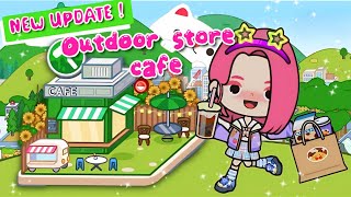 Miga World NEW UPDATE OUTDOOR STORE CAFE ☕ NOW ON ANDROID SELFBUILT CAFE  Miga town tocaboca [upl. by Nauqit]