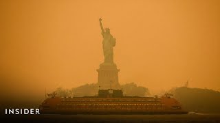 New York City Covered In Orange Smoke From Canadas Wildfires  Insider News [upl. by Yragerg]