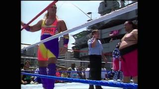 Yokozuna Heavyweight Champion Bodyslam Challenge HD  Jul 1993 [upl. by Drofnil177]