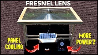 Fresnel Lens Solar Panel Experiment WITH Cooling [upl. by Bor]