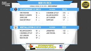 Northallerton CC 1st XI v Richmondshire CC 2nd XI [upl. by Sorce]