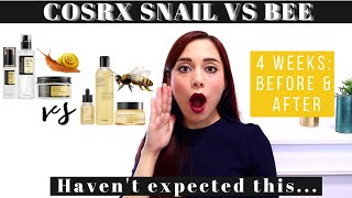 COSRX Snail Mucin vs Propolis line  4 weeks before amp after  havent expected this 😱😱 [upl. by Ardna]