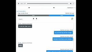 Calldrip gesprek met live transcriptie en beoordeling [upl. by Kcirtemed]