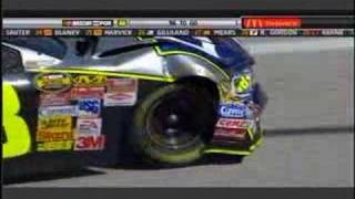 Montoya vs Stewart Crash in Texas [upl. by Allebram]