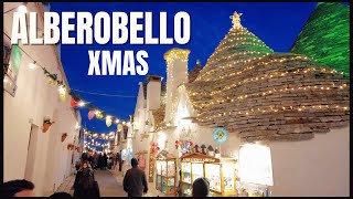 A fairytale town in Italy ALBEROBELLO Christmas edition Walking tour in 4k [upl. by Phares]