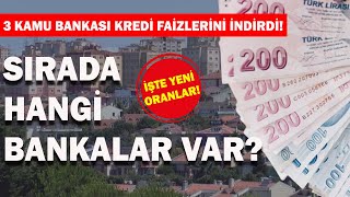 Kamu Bankaları Faiz İndirdi Konut Kredi Faiz Oranları Ne Oldu [upl. by Ailat]