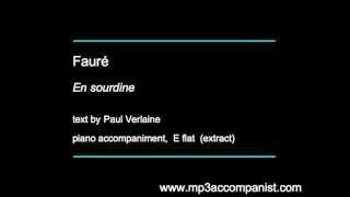 Fauré En sourdine  Piano Accompaniment [upl. by Hymen]