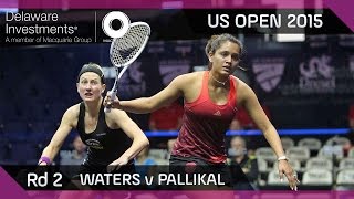 Squash Delaware Investments US Open 2015  Rd 2 Highlights  Waters v Pallikal [upl. by Otrebcire]