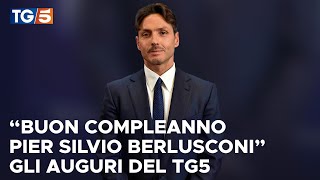 quotBuon compleanno Pier Silvio Berlusconiquot gli auguri del TG5 [upl. by Ardnekahs952]