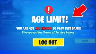 Fortnites New AGE LIMIT [upl. by Naeruat567]