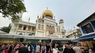 Suasana Buka Puasa dan Pasar Malam Ramadhan 2023 di Singapura  Masjid Sultan  Singapore [upl. by Najram]