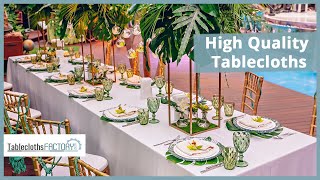 High Quality Tablecloths  Polyester Tablecloths  Tableclothsfactorycom [upl. by Ryle576]