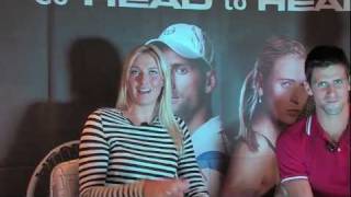 Maria Sharapova amp Novak Djokovic HEADtoHEAD Interview [upl. by Ahsirtal]