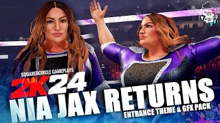 WWE 2K24 Nia Jax Entrance w Entrance Theme  New WWE 2K24 PC Mods [upl. by Yrrab]