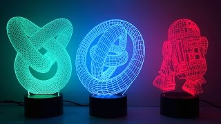 3D illusion novelty LED lamps [upl. by Adey]