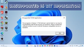 Fix Unsupported 16 bit application 2023 [upl. by Nagap]