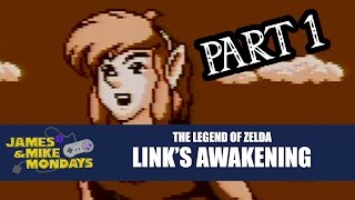 Zelda Links Awakening Game Boy Part 1  James amp Mike [upl. by Relyhs]