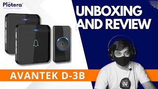 Avantek D3B wireless doorbell kit  Best wireless and waterproof doorbell  Unboxing and Review [upl. by Mcgray]