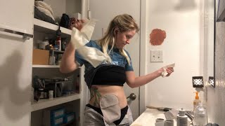 Less than 10 minutes Coloplast 2 piece ostomy bag change  No talking [upl. by Llirret]