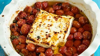 Baked Feta amp Tomatoes Simple amp Delicious [upl. by Goldsmith]