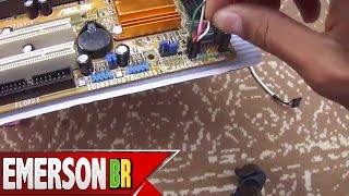 Tutorial  Conectando os cabos do Painel frontal POWER RESET USB e etc PTBR [upl. by Jose]