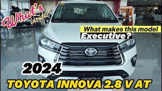 Toyota Innova 28 V Diesel AT 2024 Pearl White Premium and Top of the Line [upl. by Einnad]