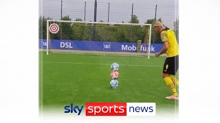 Erling Haaland shows unbelievable skill during Dortmund training session [upl. by Ettenim]