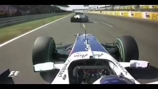 Schumacher almost KILLS Barrichello Hungary 2010 [upl. by Ttegirb]