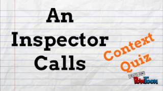 An Inspector Calls  Context Quiz [upl. by Imim]