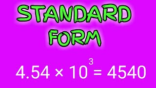 Standard Form to Normal Number GCSE 91 Maths [upl. by Epoillac]