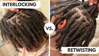 INTERLOCKING VS RETWISTING LOCS  WHY I STOPPED INTERLOCKING MY LOCS  PROS amp CONS [upl. by Sauls]