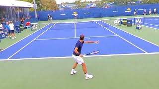 Roger Federer Training Court Level View  ATP Tennis Practice [upl. by Etti]