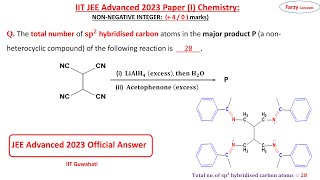 The total number of sp2 hybridised carbon atoms in the major product P a nonheterocyclic compound [upl. by Asil76]