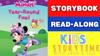 🛼🎢 Kids Book Read Aloud Disney Minnie  YearRound Fun [upl. by Barris493]