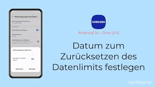 Datum zum Zurücksetzen des Datenlimits festlegen  Samsung Android 14  One UI 6 [upl. by Alokin]