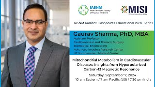 Gaurav Sharma PhD MBA  Mitochondrial Metabolism in Cardiovascular Diseases [upl. by Olwena]