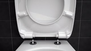 Installation Abattant à fermeture ralentie  Soft close toilet seat SIAMP [upl. by Gerdi]