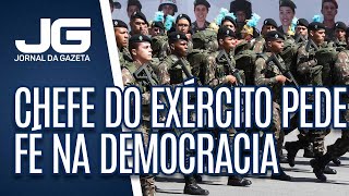 Ao lado de Lula chefe do Exército pede fé na democracia e diz que militares são apartidários [upl. by Olonam]