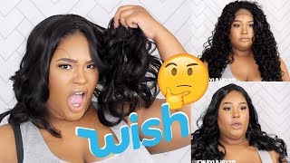 TRYING WIGS FROM WISH  GURL 🤔 [upl. by Fernande]