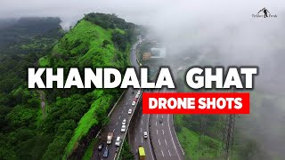 KHANDALA GHAT in Monsoon  खंडाला घाट  Kune Waterfall  Drone Shots  Lonavala Hill Station [upl. by Yema]