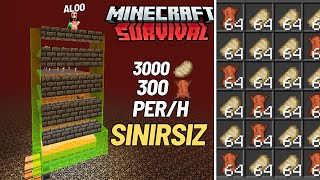 SINIRSIZ ET VE DERÄ° FARMI MÄ°NECRAFT HOGLÄ°N FARMI NASIL YAPILIR  MÄ°NECRAFT SURVÄ°VAL 121 BÃ–LÃœM 21 [upl. by Sabah]