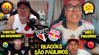 REAÃ‡Ã•ES dos SÃƒO PAULINOS FURIOSOS com o EMPATE  SÃƒO PAULO 2X2 BRAGANTINO REACT PAULISTÃƒO 2024 [upl. by Ydieh]