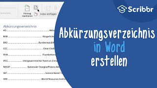 Abkürzungsverzeichnis in Word in 3 Schritten erstellen  Scribbr 🎓 [upl. by Mutz]