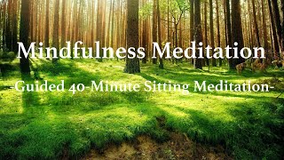 MINDFULNESS MEDITATION  40Minute Sitting Meditation [upl. by Ivets]