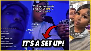 Rapper CATCHES Devious Woman Sending out his Location Popp Hunna Kicks her out on Live [upl. by Savitt]