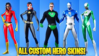 All Customizable HERO Skins Backlash Hunter Joltara Polarity amp More Fortnite Battle Royale [upl. by Berry]