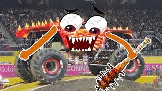 Monster Jam Freestyle 2022  Craziest Crashes  Crazy Monster Truck  Doodles Life [upl. by Akerehs512]